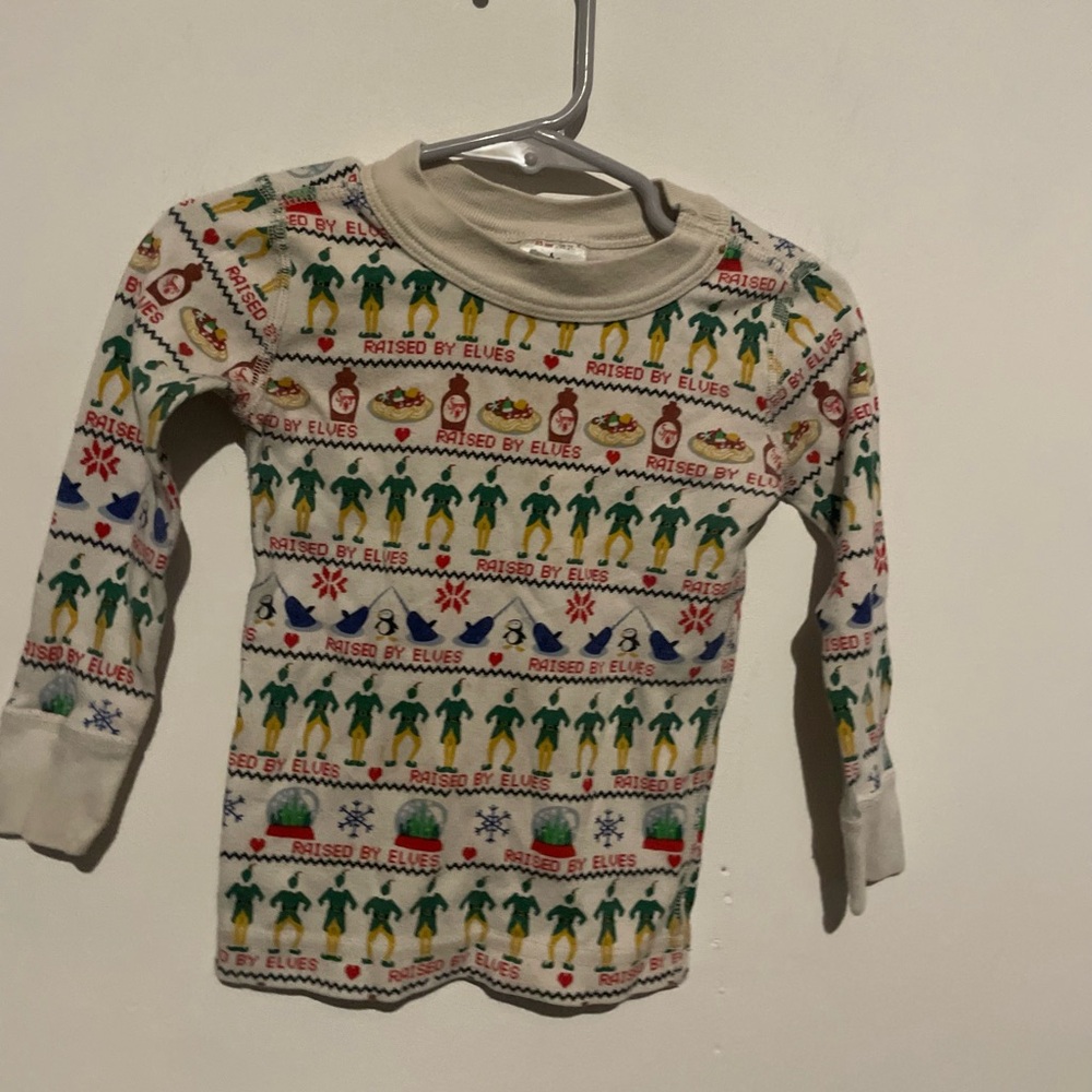 Hanna Andersson ELF pajamas top‎ only 2t